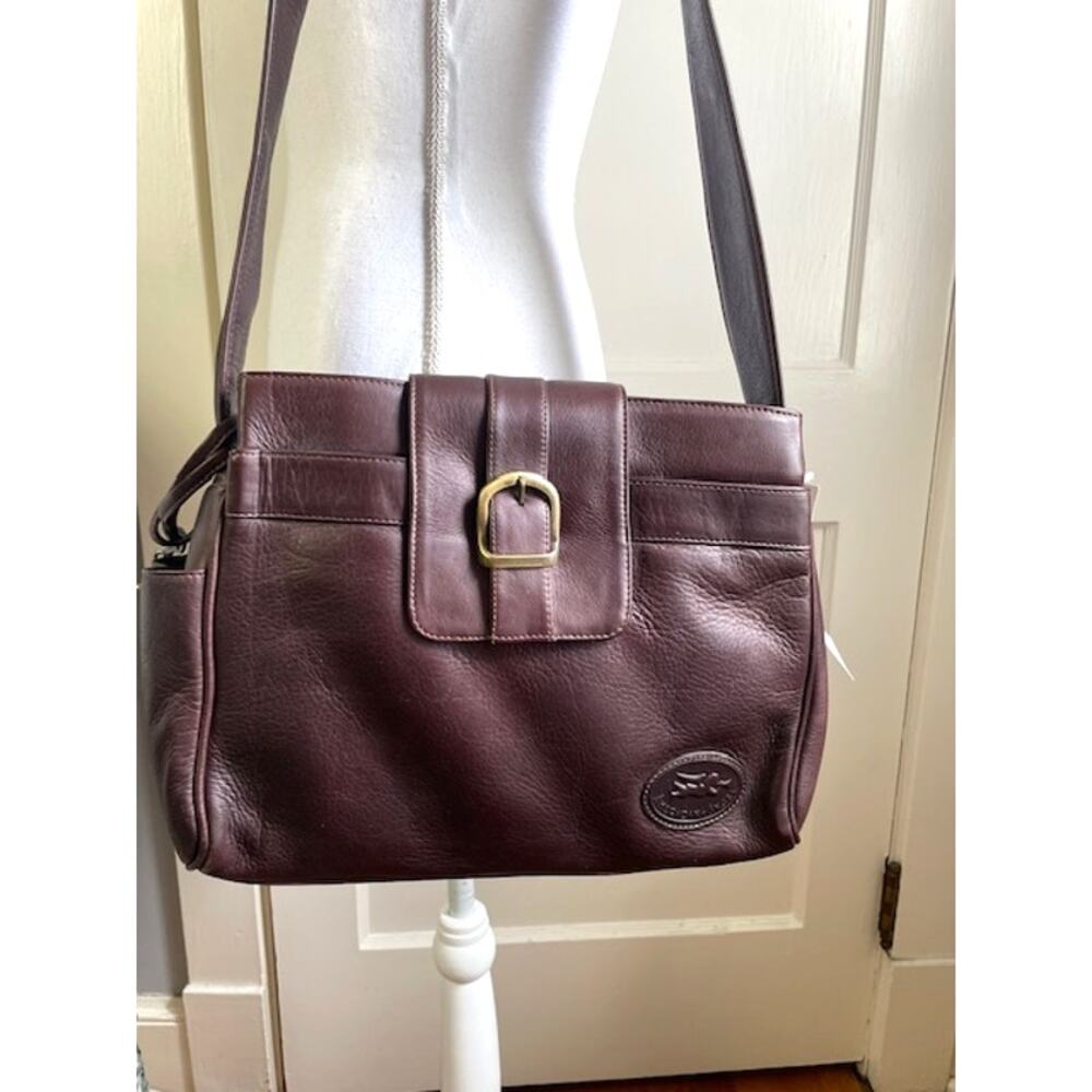 American Angel Brown Leather Crossbody Organizer Bag Brass Hardware Vintage NWT